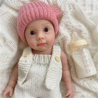 18 İnç Maggie Platin Silikon Yeniden Doğmuş Bebek